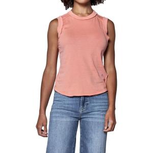 image:imageDEAR JOHN Zo Top Women s Cotton Crew Neck Sleeveless with Raw Edge DetailTerra Cotta
