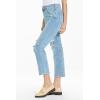 image:imageDEAR JOHN Frankle Womens Straight Leg Jeans High Rise Cropped Capri Inseam Comfort Stretch DenimEverglades