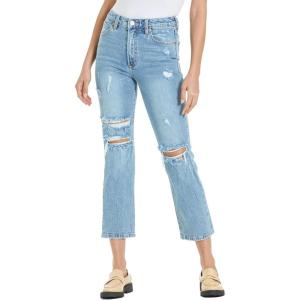 image:imageDEAR JOHN Frankle Womens Straight Leg Jeans High Rise Cropped Capri Inseam Comfort Stretch DenimEverglades