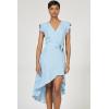 image:imageDEAR JOHN Anahi Womens Wrap Front Midi DressCarolina Blue