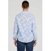image:imageDEAR JOHN Adrianna Satin Stripe Shirt Womens Oversized Button Down Long Sleeve Relaxed Fit BlouseFloral Burnout