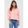 image:imageDEAR JOHN Adrianna Satin Stripe Shirt Womens Oversized Button Down Long Sleeve Relaxed Fit BlousePeaches N Cream