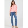 image:imageDEAR JOHN Adrianna Satin Stripe Shirt Womens Oversized Button Down Long Sleeve Relaxed Fit BlousePeaches N Cream