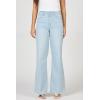 image:imageDEAR JOHN Fiona Wide Leg Jeans for Women High Rise Full Length Raw Cut Hem  Railroad Stripes  30