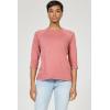 image:imageDEAR JOHN Sonoma Tee Womens Relaxed Fit Cotton Slub Crew Neck 34 Sleeve TopCopper Rose
