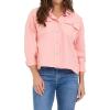 image:imageDEAR JOHN Adrianna Satin Stripe Shirt Womens Oversized Button Down Long Sleeve Relaxed Fit BlousePeaches N Cream