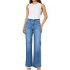 image:imageDEAR JOHN Fiona Wide Leg Jeans for Women High Rise Full Length Raw Cut Hem  Fog Sky  29