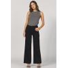image:imageDEAR JOHN Fiona Wide Leg Jeans for Women High Rise Full Length Raw Cut Hem  Black Arrow  33