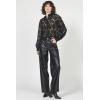 image:imageDEAR JOHN Suzette Lace Shirt Womens Scalloped Button Down Cropped Long Sleeve Relaxed Fit Blouse