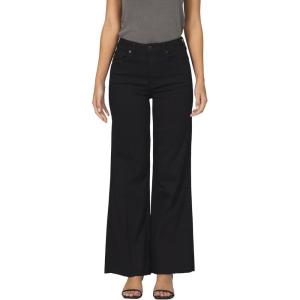image:imageDEAR JOHN Fiona Wide Leg Jeans for Women High Rise Full Length Raw Cut Hem  Black Arrow  32