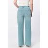 image:imageDEAR JOHN Fiona Wide Leg Womens Jeans High Rise Highwaisted Denim Classic Fit Full Inseam Raw Cut HemBlue Mint