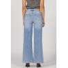 image:imageDEAR JOHN Fiona Wide Leg Womens Jeans High Rise Highwaisted Denim Classic Fit Full Inseam Raw Cut HemBluewood