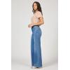 image:imageDEAR JOHN Fiona Wide Leg Womens Jeans High Rise Highwaisted Denim Classic Fit Full Inseam Raw Cut HemFog Sky