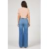 image:imageDEAR JOHN Fiona Wide Leg Womens Jeans High Rise Highwaisted Denim Classic Fit Full Inseam Raw Cut HemFog Sky