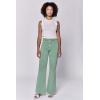 image:imageDEAR JOHN Fiona Wide Leg Womens Jeans High Rise Highwaisted Denim Classic Fit Full Inseam Raw Cut HemIceberg Green