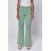 image:imageDEAR JOHN Fiona Wide Leg Womens Jeans High Rise Highwaisted Denim Classic Fit Full Inseam Raw Cut HemIceberg Green