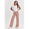 image:imageDEAR JOHN Fiona Wide Leg Womens Jeans High Rise Highwaisted Denim Classic Fit Full Inseam Raw Cut HemItalian Clay