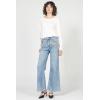 image:imageDEAR JOHN Fiona Wide Leg Womens Jeans High Rise Highwaisted Denim Classic Fit Full Inseam Raw Cut HemSparkle