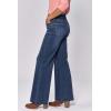 image:imageDEAR JOHN Fiona Wide Leg Womens Jeans High Rise Highwaisted Denim Classic Fit Full Inseam Raw Cut HemViolet Blue