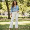 image:imageDEAR JOHN Fiona Wide Leg Womens Jeans High Rise Highwaisted Denim Classic Fit Full Inseam Raw Cut HemWheat