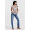image:imageDEAR JOHN Womens Danica Button Front ShirtFlower Medallion