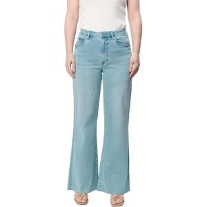 image:imageDEAR JOHN Fiona Wide Leg Womens Jeans High Rise Highwaisted Denim Classic Fit Full Inseam Raw Cut HemBlue Mint