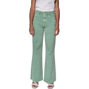 image:imageDEAR JOHN Fiona Wide Leg Womens Jeans High Rise Highwaisted Denim Classic Fit Full Inseam Raw Cut HemIceberg Green