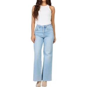 image:imageDEAR JOHN Fiona Wide Leg Womens Jeans High Rise Highwaisted Denim Classic Fit Full Inseam Raw Cut HemMirny