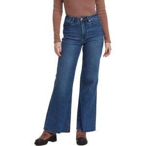 image:imageDEAR JOHN Fiona Wide Leg Womens Jeans High Rise Highwaisted Denim Classic Fit Full Inseam Raw Cut HemViolet Blue