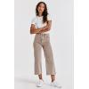 image:imageDEAR JOHN Audrey Wide Leg Jeans Womens High Rise Cropped Color Denim Comfort Stretch Clean HemCashmere