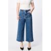 image:imageDEAR JOHN Audrey Wide Leg Jeans Womens High Rise Cropped Color Denim Comfort Stretch Clean HemEllis