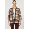 image:imageDEAR JOHN Deanna Jacket Womens Button Front Long Sleeve Plaid Overshirt Shacket CoatBrown Mocha Plaid