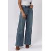 image:imageDEAR JOHN Fiona Wide Leg Womens Jeans High Rise Highwaisted Denim Classic Fit Full Inseam Clean HemAsh Mist