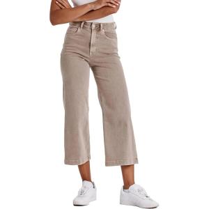 image:imageDEAR JOHN Audrey Wide Leg Jeans Womens High Rise Cropped Color Denim Comfort Stretch Clean HemCashmere