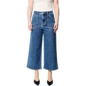 image:imageDEAR JOHN Audrey Wide Leg Jeans Womens High Rise Cropped Color Denim Comfort Stretch Clean HemEllis