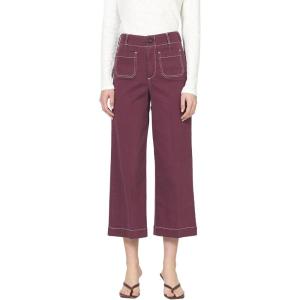 image:imageDEAR JOHN Audrey Wide Leg Jeans Womens High Rise Cropped Color Denim Comfort Stretch Clean HemFig