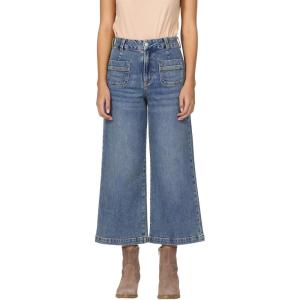 image:imageDEAR JOHN Audrey Wide Leg Jeans Womens High Rise Cropped Color Denim Comfort Stretch Clean HemWaikiki