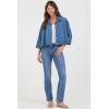 image:imageDEAR JOHN Cristo Oversized Cropped Denim Shirt Jacket for WomenMid Blue
