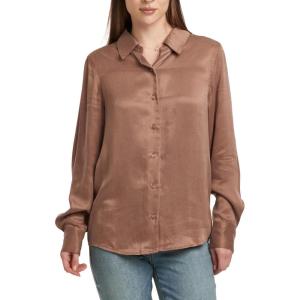 image:imageDEAR JOHN Birdie Button Down Long Sleeve Slim Fit Womens ShirtPecan Pie