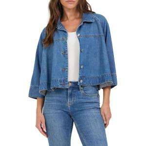 image:imageDEAR JOHN Cristo Oversized Cropped Denim Shirt Jacket for WomenMid Blue