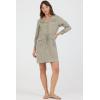 image:imageDEAR JOHN Letty Relaxed Long Sleeve ButtonFront Midi Dress for WomenVetiver