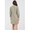image:imageDEAR JOHN Letty Relaxed Long Sleeve ButtonFront Midi Dress for WomenVetiver