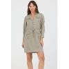 image:imageDEAR JOHN Letty Relaxed Long Sleeve ButtonFront Midi Dress for WomenVetiver