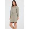 image:imageDEAR JOHN Letty Relaxed Long Sleeve ButtonFront Midi Dress for WomenVetiver