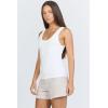 image:imageDEAR JOHN Louise Womens Fitted Cotton Rib Knit Scoop Neck Racerback TankWhite
