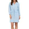 image:imageDEAR JOHN Letty Relaxed Long Sleeve ButtonFront Midi Dress for WomenCarolina Blue