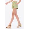 image:imageDEAR JOHN Hampton Low Rise Denim Shorts for Women Tailored Trouser Fit with Cuffed Hem and Casual Stretch ComfortPesto