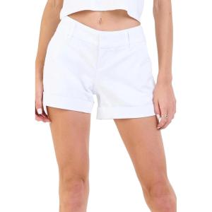 image:imageDEAR JOHN Hampton Low Rise Denim Shorts for Women Tailored Trouser Fit with Cuffed Hem and Casual Stretch ComfortOptic White
