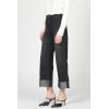 image:imageDEAR JOHN Holly Straight Leg Jeans for Women HighRise Cuffed Hem Full Length DenimBlack Gem