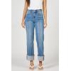 image:imageDEAR JOHN Holly Straight Leg Jeans for Women HighRise Cuffed Hem Full Length DenimKenia